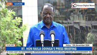 DEVOLUTION IS UNDER THREAT Raila Explosive Presser as he hits out at MPs for undermining Devolution [upl. by Buchalter]