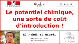 Le potentiel chimique une sorte de coût dintroduction  El Mahdi El Mhamdi [upl. by Suiravad500]