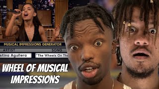 Ariana Grande amp Jimmy Fallon Play Wheel Of Musical Impressions REACTION [upl. by Onaireves889]