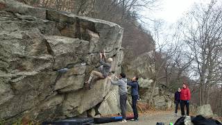 Marrakesh Express aka Murray Traverse V6 Nate  Gunks [upl. by Ymmas]