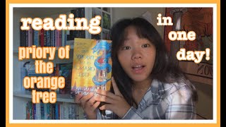 reading priory of the orange tree in one day  reading vlog [upl. by Mayyahk]