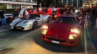 Carspotting Zoute Grand Prix 2024  BURNOUTS Daytona SP3 2x F40 V12 Speedster and much more [upl. by Knitter]