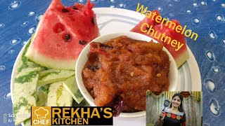 EASY CHUTNY RECIPE AT HOME  WATERMELON CHUTNY  Chef Rekhas kitchen [upl. by Aplihs]