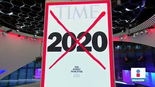 Revista Time dedica su última portada al 2020  Noticias con Yuriria Sierra [upl. by Ahsimik]