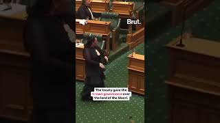 New Zealands youngest MP disrupted the Parliament with a traditional performance… [upl. by Inatirb]