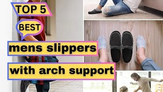 Top 5 Best mens slippers with arch support  Mens arch support slippers 2024 [upl. by Uol]