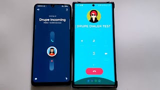 Drupe dialer incomingcalloutgoingcall test at same time [upl. by Leuneb994]