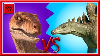 Raptor VS Estegossauro  Jurassic World Evolution 2 Ataque em Grupo  Briga de Dinossauro  Batalha [upl. by Blakely934]