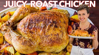 Juicy ROAST CHICKEN RECIPE  How To Cook a Whole Chicken [upl. by Acissaj]