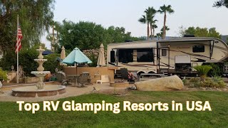 Top RV Glamping Resorts in USA  Best RV Parks [upl. by Niletak]