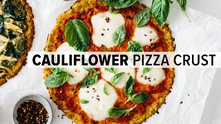 CAULIFLOWER PIZZA CRUST  best lowcarb  keto pizza crust [upl. by Merkle]