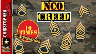 The NCO Creed 10 times for memorizing [upl. by Joe727]