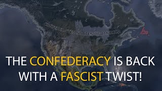 HOI4 Timelapse  What if USA tried to restore the Confederate States in WW2 [upl. by Anifur]