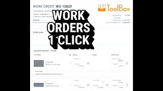 Quoting Laser Cutting Work in ToolBox Production Documents amp Invoice [upl. by Nevek401]