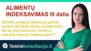 Alimentų indeksavimas III dalis  Teisinėkonsultacijalt [upl. by Gudren]