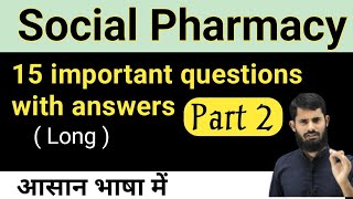 Social pharmacy important questions and answers  Important questions and answers social pharmacy [upl. by Uria]