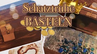 Schatztruhe 🏴‍☠️ Schatzkiste  DIY  basteln  Schnitzeljagd  Schatzsuche [upl. by Anelac]