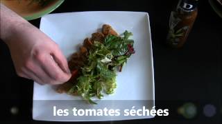 Salade croquante de jeunes pousses et volaille avec son dressing balsamique  Recettes Didden [upl. by Gimble]