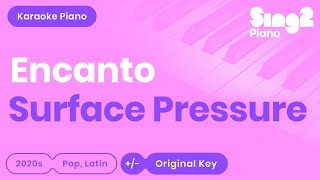 Surface Pressure  Encanto  Jessica Darrow Karaoke Piano [upl. by Amberly]