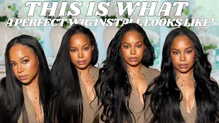 NEW THE PERFECT BLEND NATURAL V PART WIG INSTALL FOR BEGINNERS  UNICE [upl. by Wye]