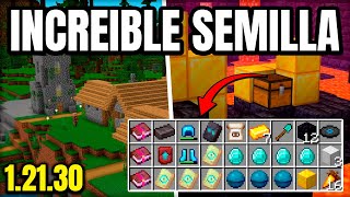 ✅ La MEJOR SEMILLA de MINECRAFT 12130 BEDROCK para COMENZAR [upl. by Lenno87]