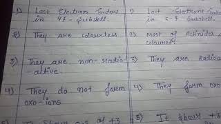 difference between lanthanide and actinides 12 th chemistry [upl. by Cyler]