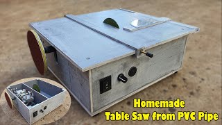 Homemade a mini Table Saw from PVC Pipe [upl. by Allain329]