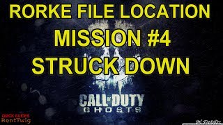 Call Of Duty Ghosts  Rorke File Location Mission 4  Struck Down [upl. by Siusan]