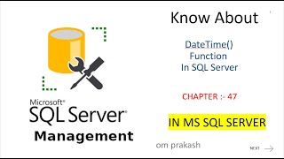 DateTime Function in sql server [upl. by Tatiana520]