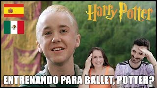 ESPAÑOLES REACCIONAN A DOBLAJE LATINO VS ESPAÑOL DE DRACO MALFOYHARRY POTTER Y LA CAMARA SECRETA [upl. by Kcirdes585]