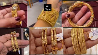 gold bangles design with weight  Latest gold bangles design  tanishq gold bangles design [upl. by Elianora630]