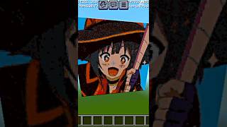 Megumin anime pixel art for Minecraft minecraft pixelart viralvideo heatwaves music anime [upl. by Ttehr]