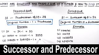 How to Find the Successor and Predecessor of a number  Successor and Predecessor [upl. by Eberta]