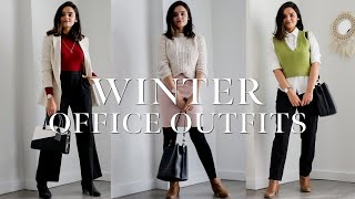 SLAY AT WORK EVERYDAY  Business Casual Winter Lookbook  Winter Work Outfit Ideas for Women  OOTW [upl. by Blynn]