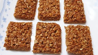 Oats bar recipe in Tamil  Peanut Oats  Groundnut oats  Sweet recipe [upl. by Aliab758]