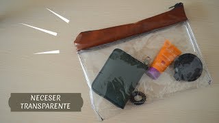 DIY NECESER DE PLÁSTICO TRANSPARENTE  LaMaletadeRayas [upl. by Palm]