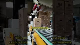 This palletizing robot you said could replace several human workers robotization roboticassembly [upl. by Cha287]