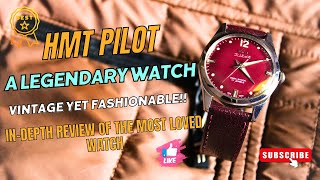 HMT Pilot  Indepth Review  Budget Field Watch  Vintage yet Fashionable  Best watch under Rs4000 [upl. by Annibo]