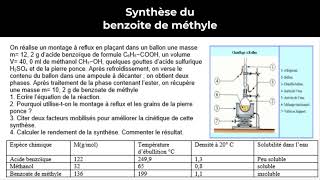 Synthèse du benzoate de méthyle [upl. by Llerehc]