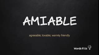 How to Pronounce AMIABLE in American English [upl. by Tenney804]