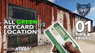 RUST  All Green Keycard Locations  Rust Tips amp Tricks 1 2021 [upl. by Calondra163]