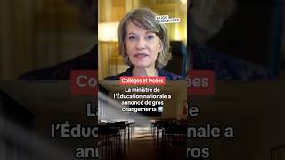 Collèges et lycées  les changements annoncés par la ministre de l’Éducation nationale [upl. by Jez]