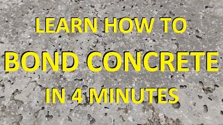 How to bond new concrete to old concrete [upl. by Reteip]