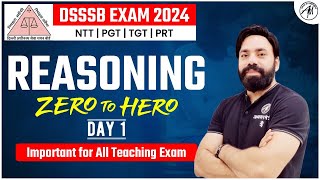 DSSSB EXAM  REASONING  Zero to Hero  CLASS1  ADHYAYAN MANTRA [upl. by Naylor766]