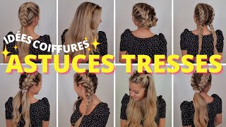 COIFFURE FACILE AVEC DES TRESSES ☀️ coiffure tresse été 2022 ☀️ Coiffure summer 2022 facile [upl. by Johna]