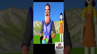 Scary Teacher 3D Wooden Piles and Marbles Miss T vs 3 Neighbor Win shorts shorts [upl. by Acirretal]