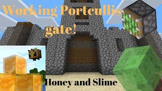 Working Portcullis Gate using HONEY BLOCKS [upl. by Ynattir]