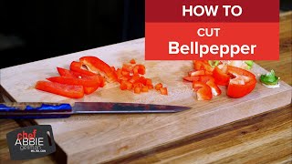 How to Deseed Cut Julienne and Dice a Bell Pepper StepbyStep Tutorial [upl. by Estrella]