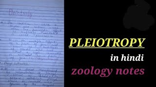 PLEIOTROPY IN HINDI pleiotropism geneticsnote zoologynotes vbu bbmku mendel [upl. by Astri]