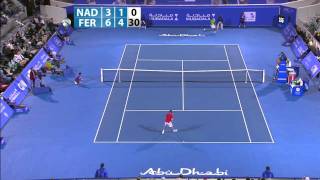 Nadal vs Ferrer Highlights HD720p SF ABU DHABI 2012 [upl. by Ynohtnanhoj]